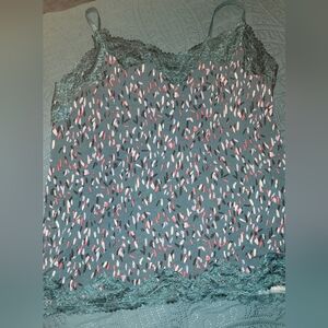 Lane Bryant Lace Cami with Pink and White Accents